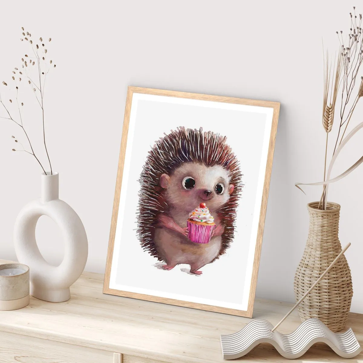 Affiche dans un chêne clair - Poster - La fête c'est tous les jours - 50x70 cm