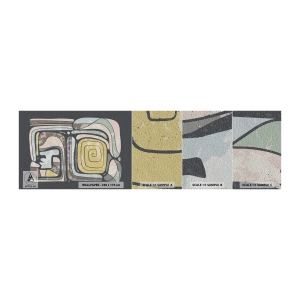 Échantillon de Papier Peint Premium Sand - L'abstraction dans l'esprit précolombien - Abstraction, Bohème, Vieilli - 100x30 cm