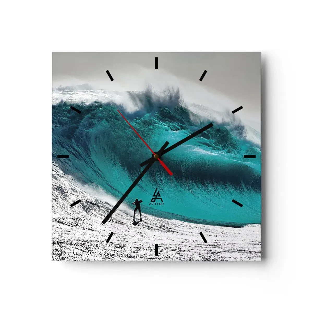 Horloge murale - Pendule murale - Challenge accepté - 40x40 cm