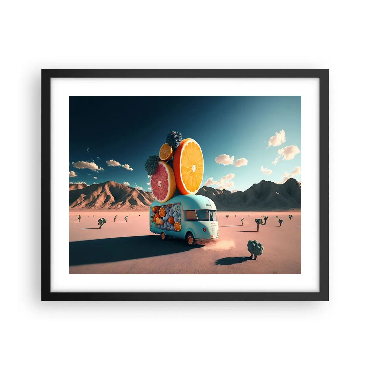Affiche dans un cadre noir - Poster - Le goût des vacances - 50x40 cm