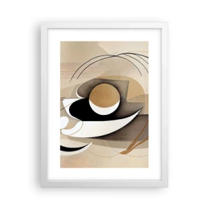 Affiche dans un cadre blanc - Poster - Composition : l'essence des choses - 30x40 cm