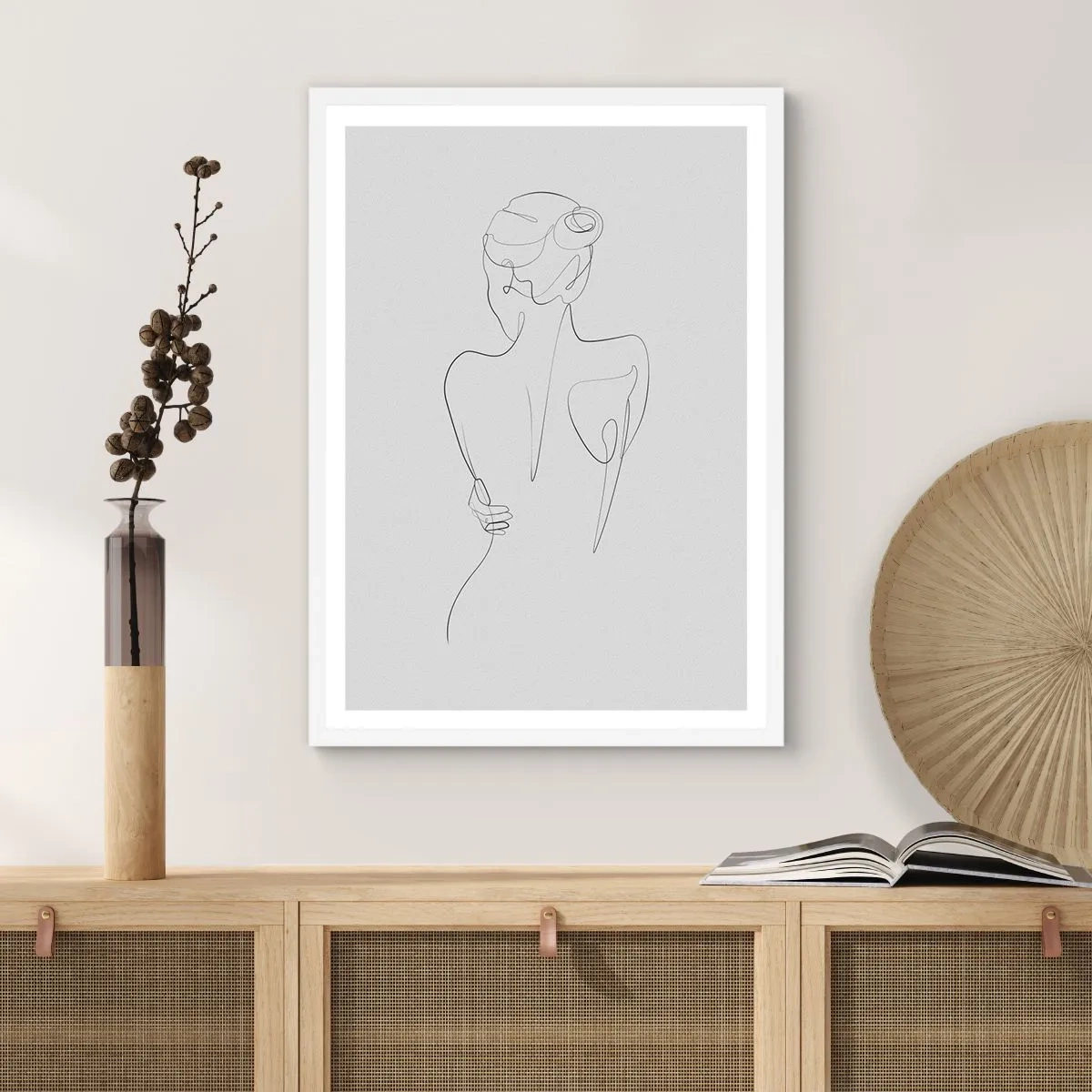 Affiche dans un cadre blanc - Poster - Musique corporelle - 70x100 cm