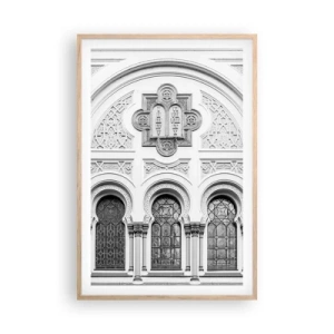 Affiche dans un chêne clair - Poster - À la frontière des cultures - 61x91 cm