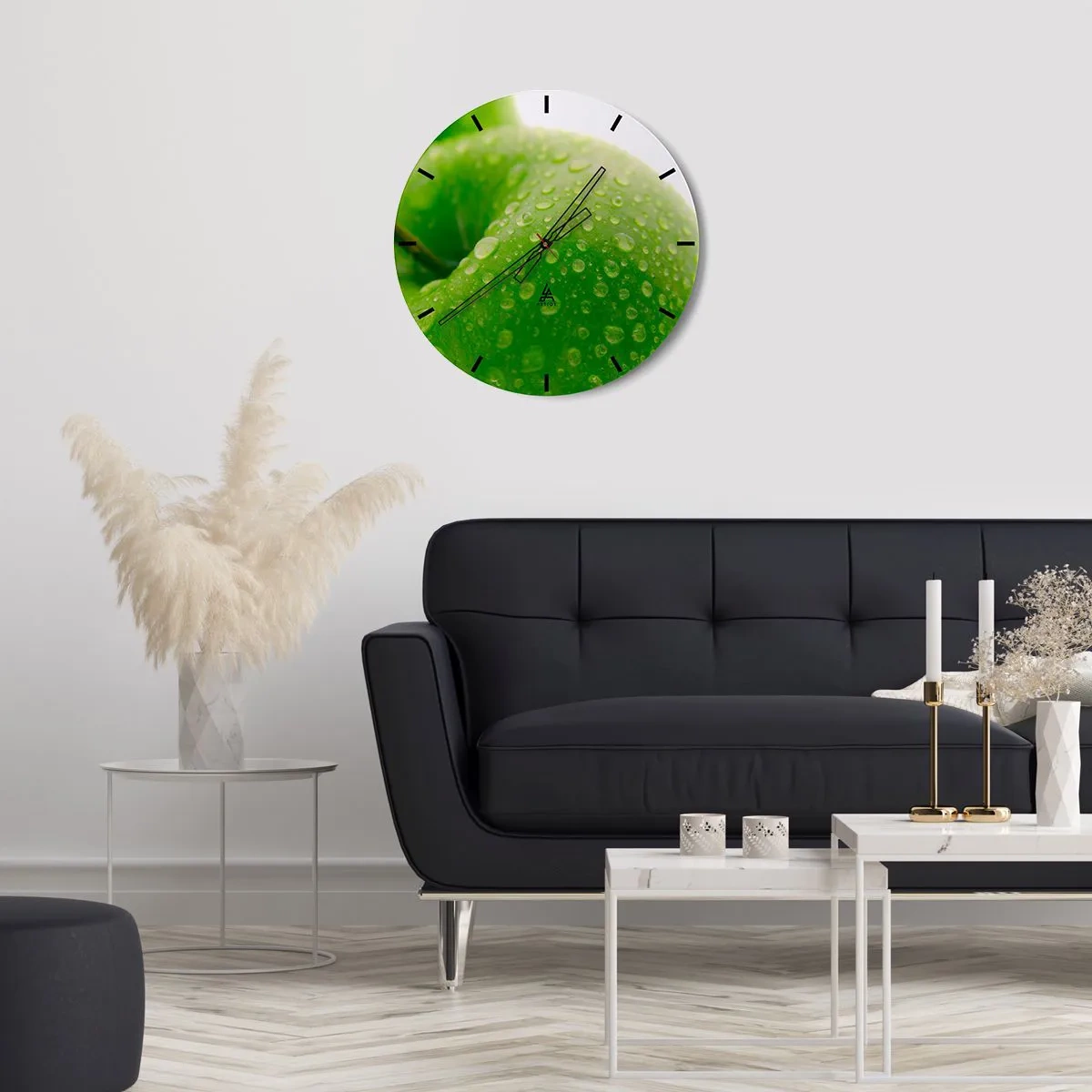 Horloge murale - Pendule murale - Fraîcheur de verdure fraîche - 40x40 cm