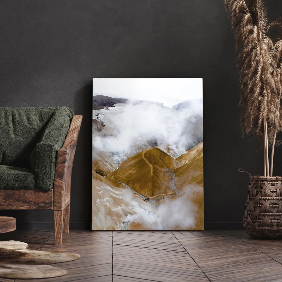 Impression sur toile - Image sur toile - Le charme brut de l'Islande - 65x120 cm