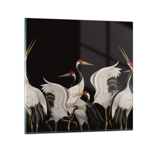 Impression sur verre - Image sur verre - Histoire d'oiseaux - 40x40 cm
