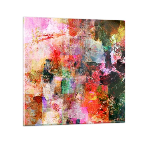 Impression sur verre - Image sur verre - Un voyage à travers les roses - 30x30 cm