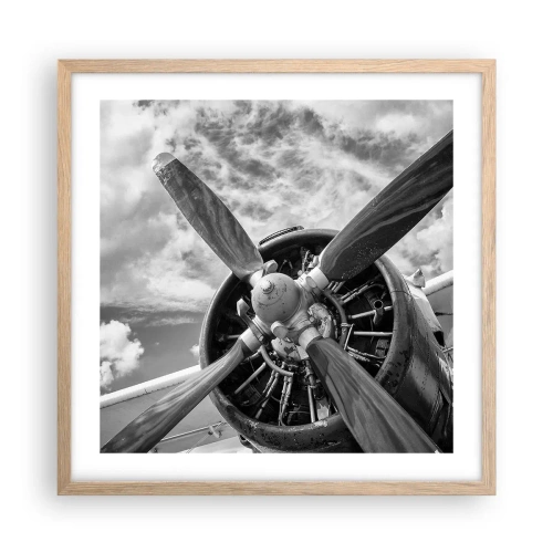 Affiche dans un chêne clair - Poster - Dompteur de ciel - 50x50 cm