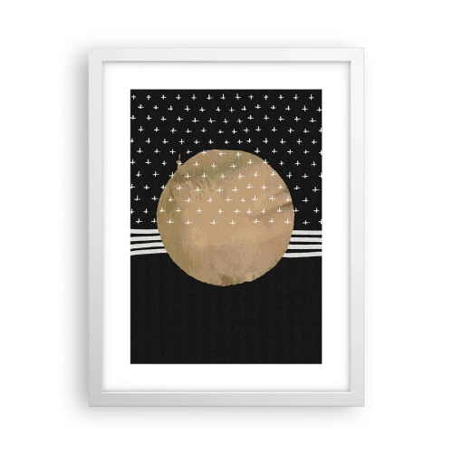 Affiche dans un cadre blanc - Poster - Composition : drapeau galaxie - 30x40 cm