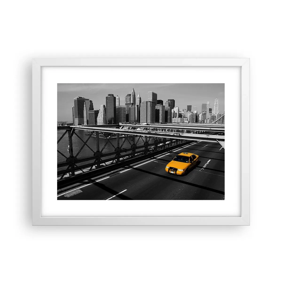 Affiche dans un cadre blanc - Poster - Couleur de la grande ville - 40x30 cm