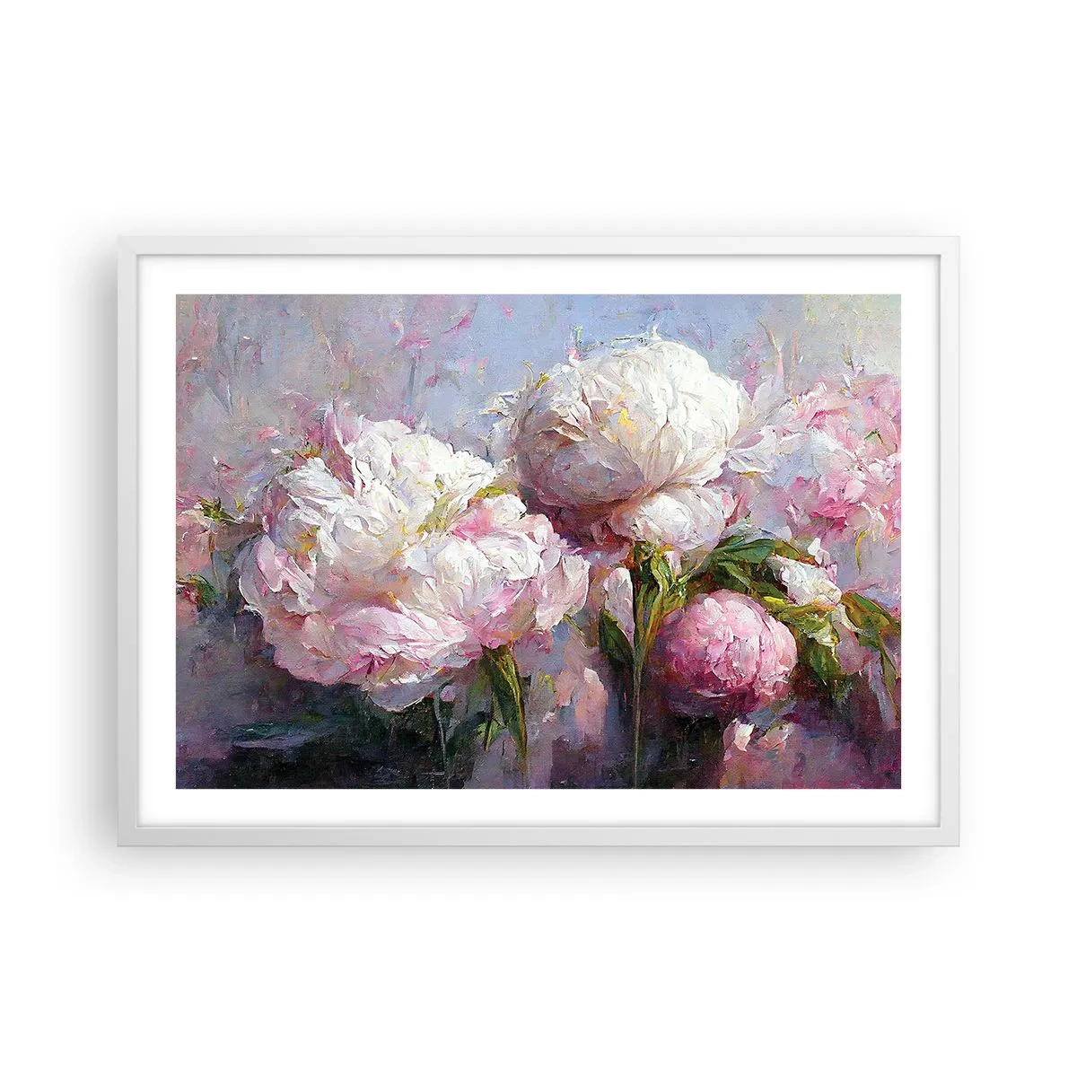 Affiche dans un cadre blanc - Poster - Un bouquet plein de vie - 70x50 cm
