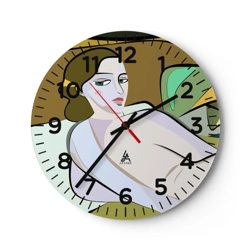 Horloge murale - Pendule murale - Portrait intime - 40x40 cm