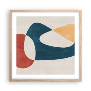 Affiche dans un chêne clair - Poster - Influences et métamorphoses - 50x50 cm