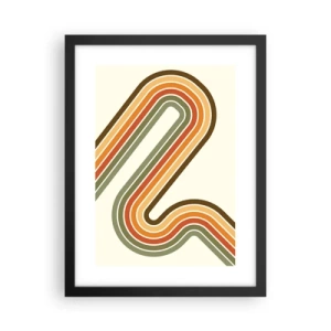 Affiche dans un cadre noir - Poster - En zig zag vers le but - 30x40 cm