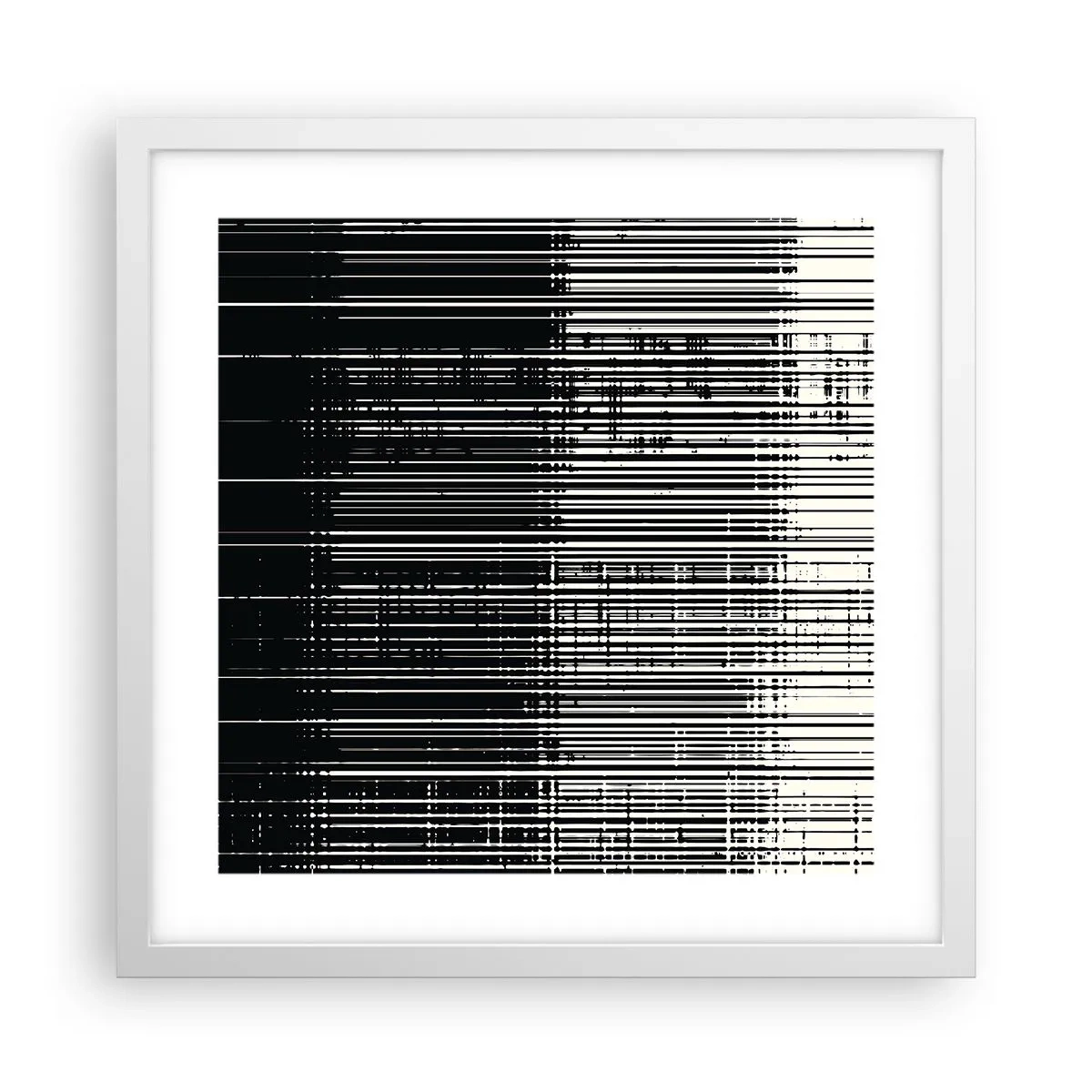 Affiche dans un cadre blanc - Poster - Ondes et vibrations - 40x40 cm