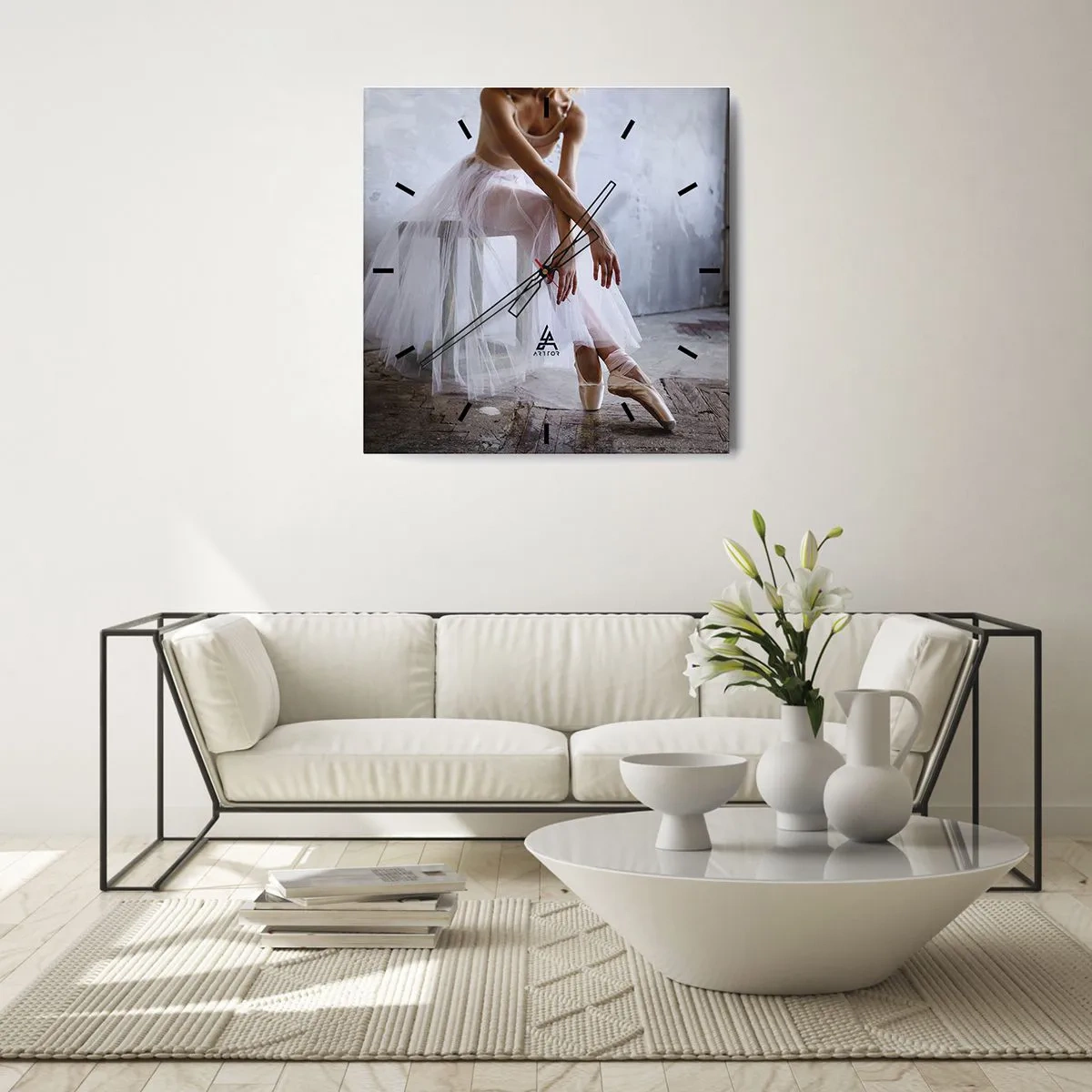 Horloge murale - Pendule murale - Avant que les lumières de la rampe ne clignotent - 40x40 cm