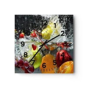 Horloge murale - Pendule murale - Rafraîchissement fruité - 30x30 cm