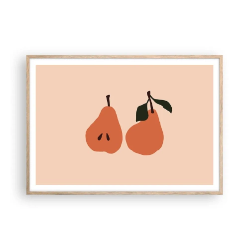 Affiche dans un chêne clair - Poster - La douceur elle-même - 100x70 cm