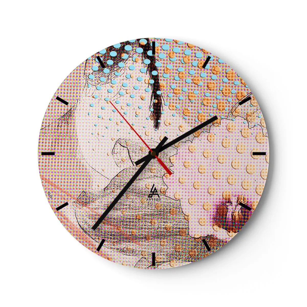 Horloge murale - Pendule murale - Héroïne de bande dessinée - 40x40 cm