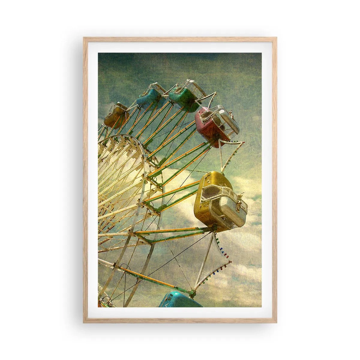 Affiche dans un chêne clair - Poster - On va faire la fête - 61x91 cm