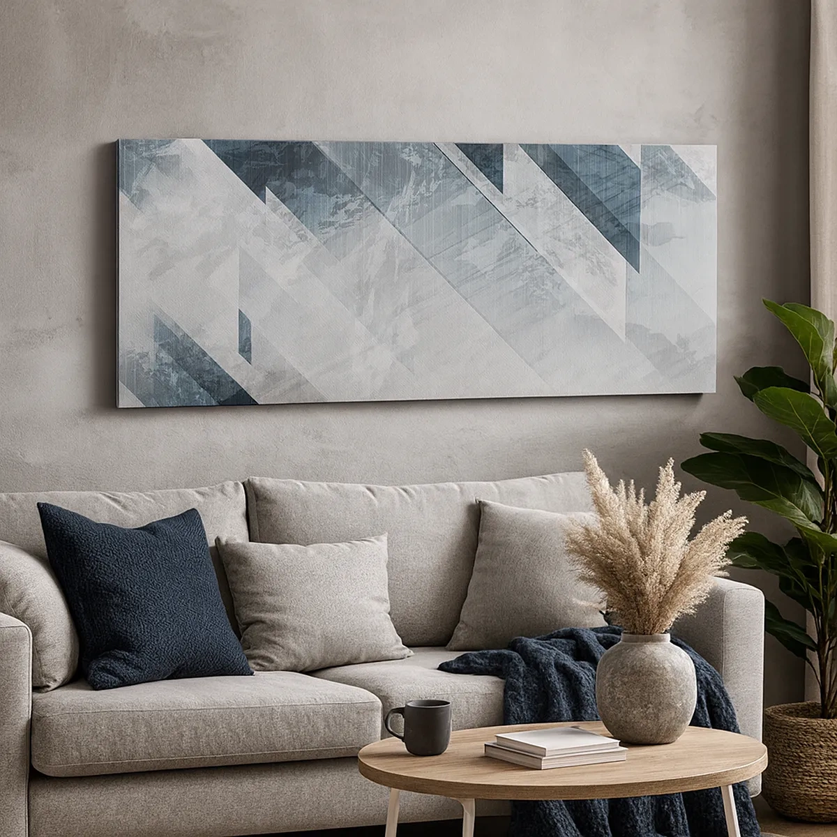 Impression sur toile - Image sur toile - Composition spatiale - mouvement gris - 30x30 cm