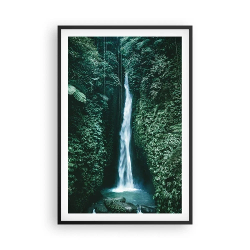 Affiche dans un cadre noir - Poster - Fontaine tropicale - 61x91 cm