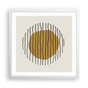 Affiche dans un cadre blanc - Poster - Abstraction tremblante de chaleur - 50x50 cm