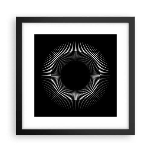 Affiche dans un cadre noir - Poster - Soleil noir - 30x30 cm