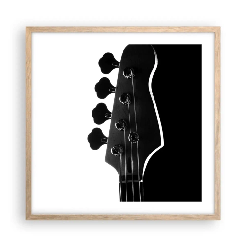 Affiche dans un chêne clair - Poster - Silence de roche - 50x50 cm