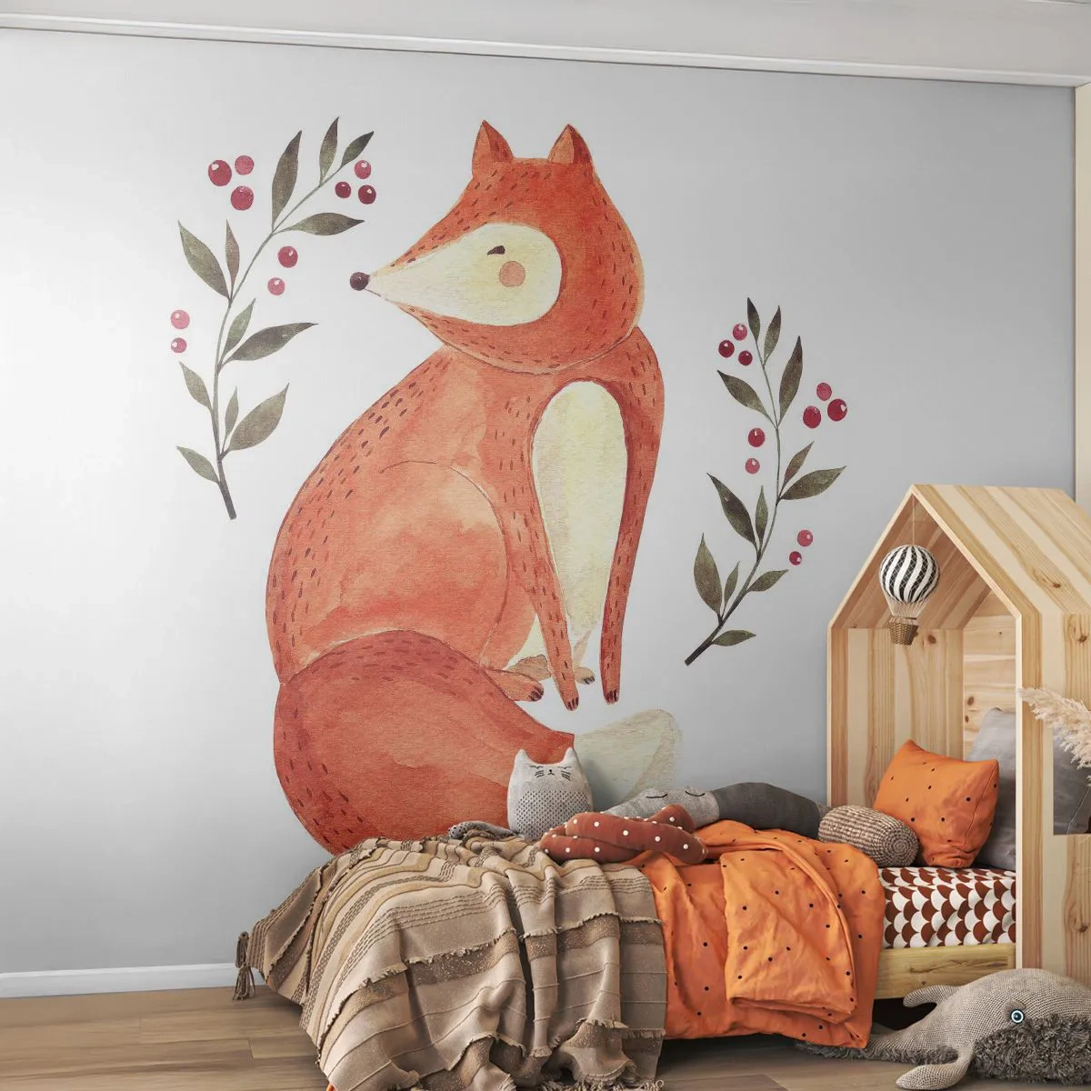 Papier Peint Photo Premium Sand - Petit rouquin - Pour les enfants, Renard, Conte de fées - 350x256 cm