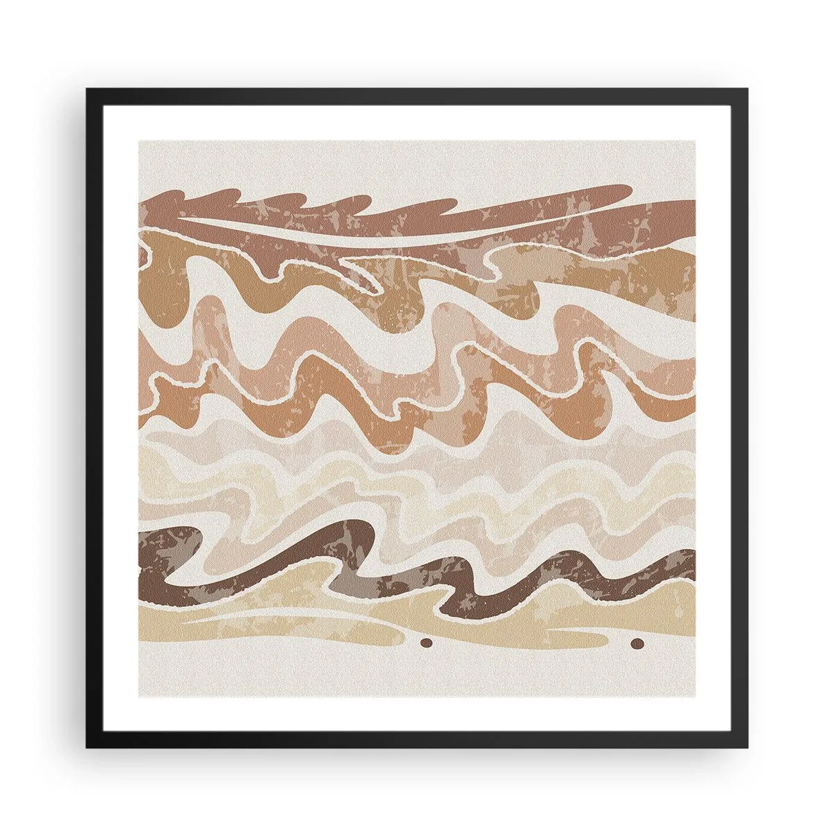 Affiche dans un cadre noir - Poster - Bonne énergie – bonnes émotions - 60x60 cm