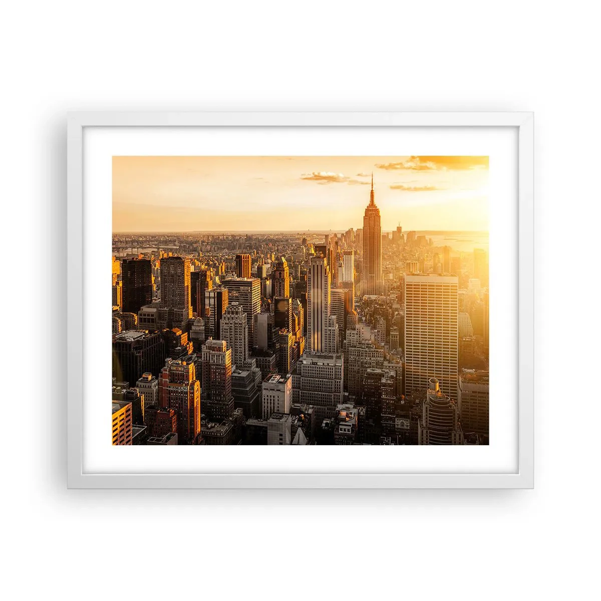 Affiche dans un cadre blanc - Poster - Grandir au soleil - 50x40 cm