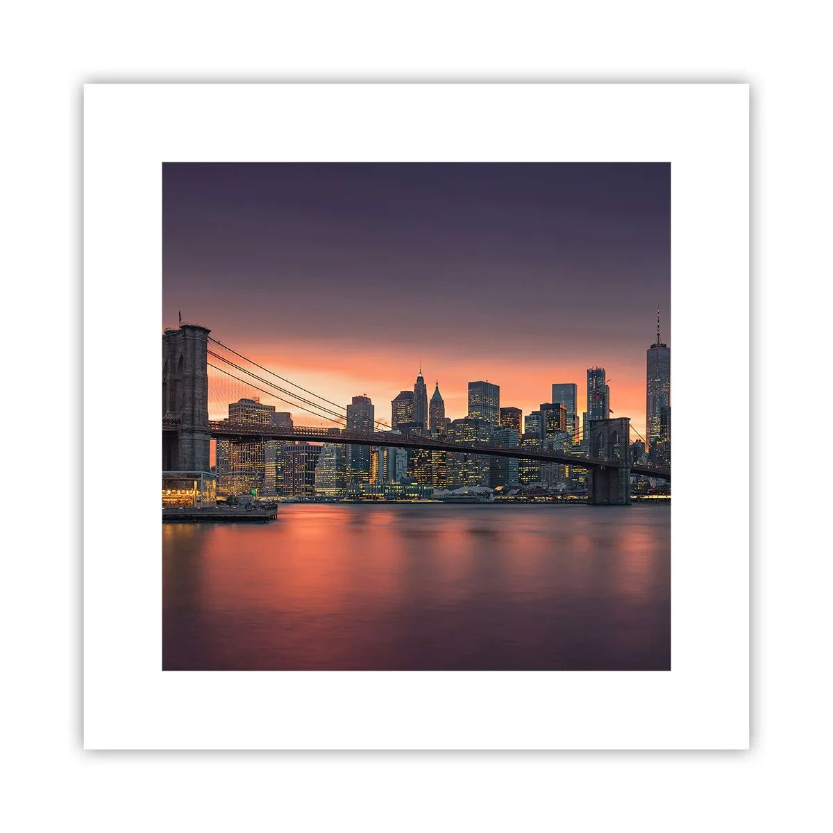 Affiche - Poster - Immergé dans le silence lilas - 30x30 cm