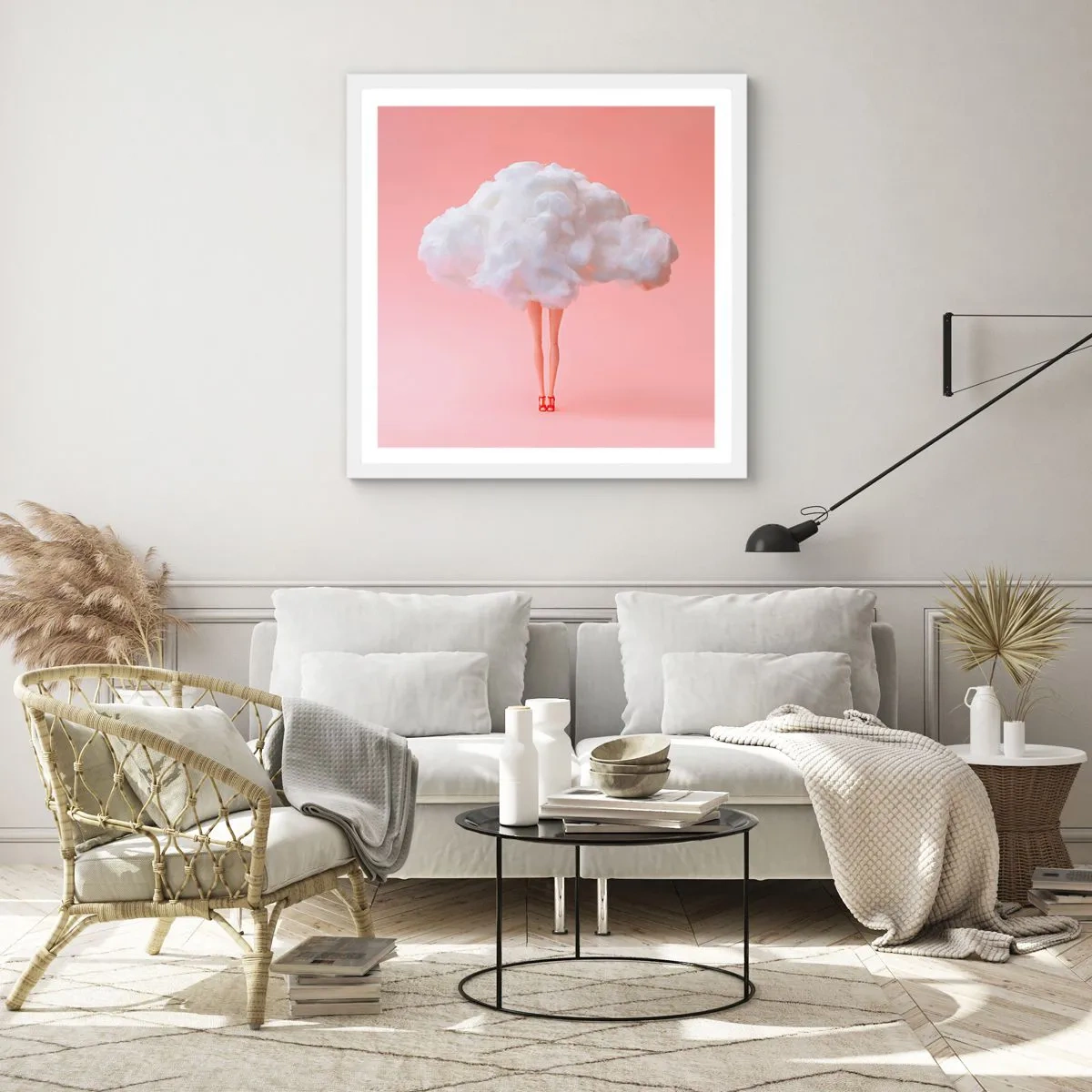 Affiche dans un cadre blanc - Poster - Douce promesse - 40x40 cm