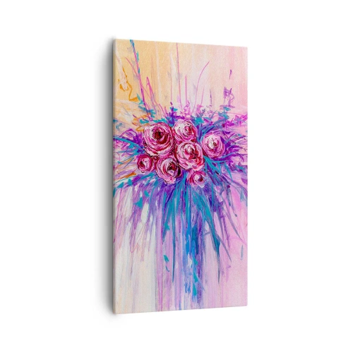 Impression sur toile - Image sur toile - Fontaine aux roses - 55x100 cm