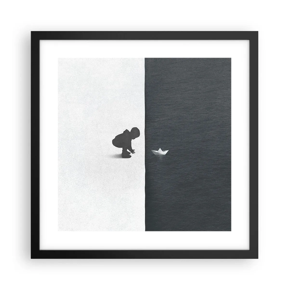 Affiche dans un cadre noir - Poster - Grande expédition - 40x40 cm