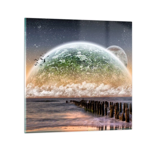 Impression sur verre - Image sur verre - Et le monde est sorti de l'eau - 70x70 cm