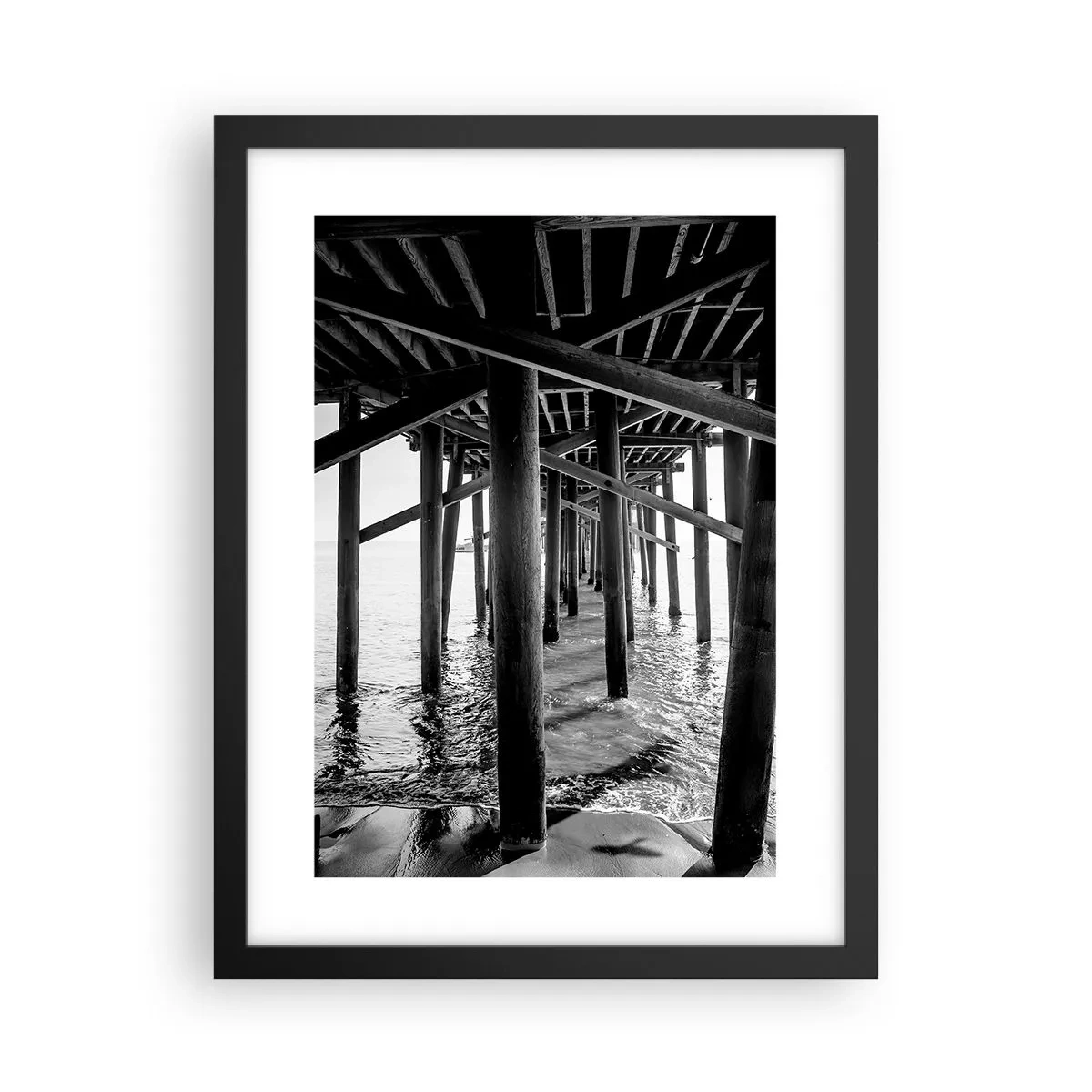 Affiche dans un cadre noir - Poster - Refuge de plage - 30x40 cm