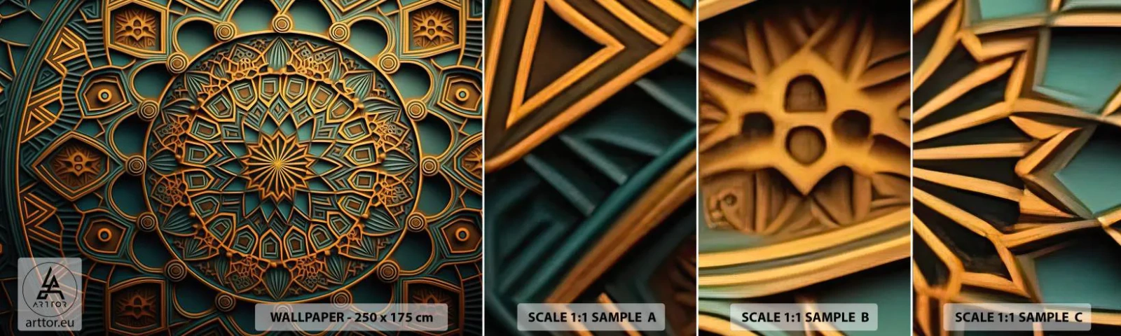 Échantillon De Papier Peint Standard Eco - Dans une ambiance arabe - Mosaïque, arabe, Décorations - 100x30 cm