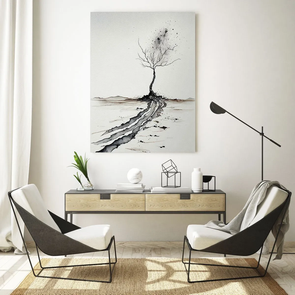 Impression sur verre - Image sur verre - Mélancolie hivernale - 70x100 cm