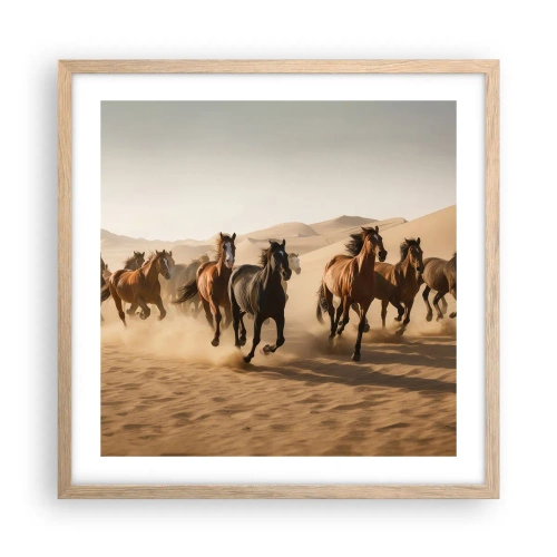 Affiche dans un chêne clair - Poster - Libre comme le vent - 50x50 cm