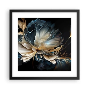 Affiche dans un cadre noir - Poster - Fleur de fougère de conte de fées - 40x40 cm