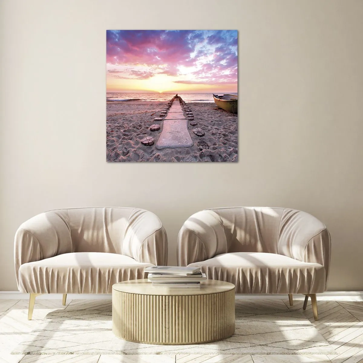 Impression sur verre - Image sur verre - Moment d'expérience profonde - 40x40 cm