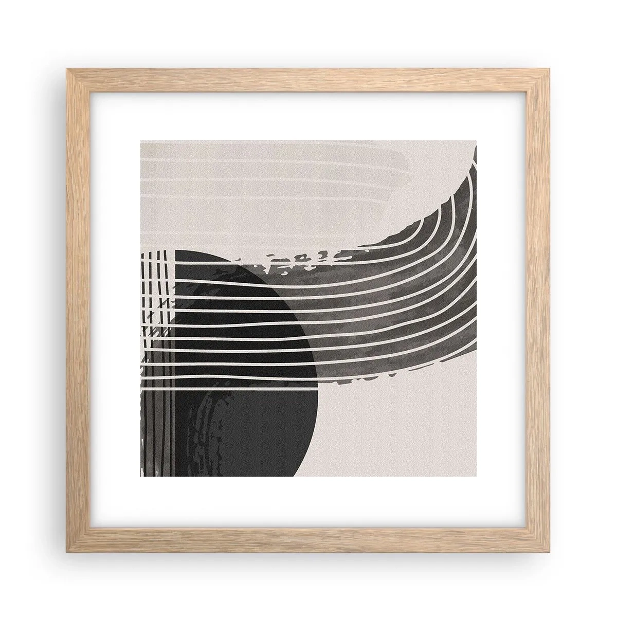 Affiche dans un chêne clair - Poster - Aller et retour - 30x30 cm