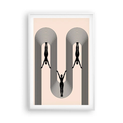 Affiche dans un cadre blanc - Poster - Les jambes en l’air - 61x91 cm