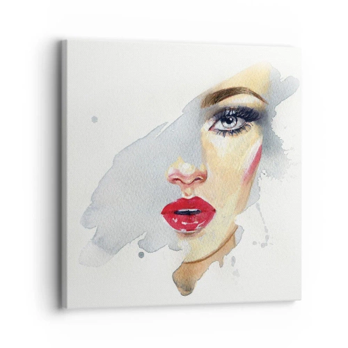 Impression sur toile - Image sur toile - Reflet dans une goutte d'eau - 30x30 cm