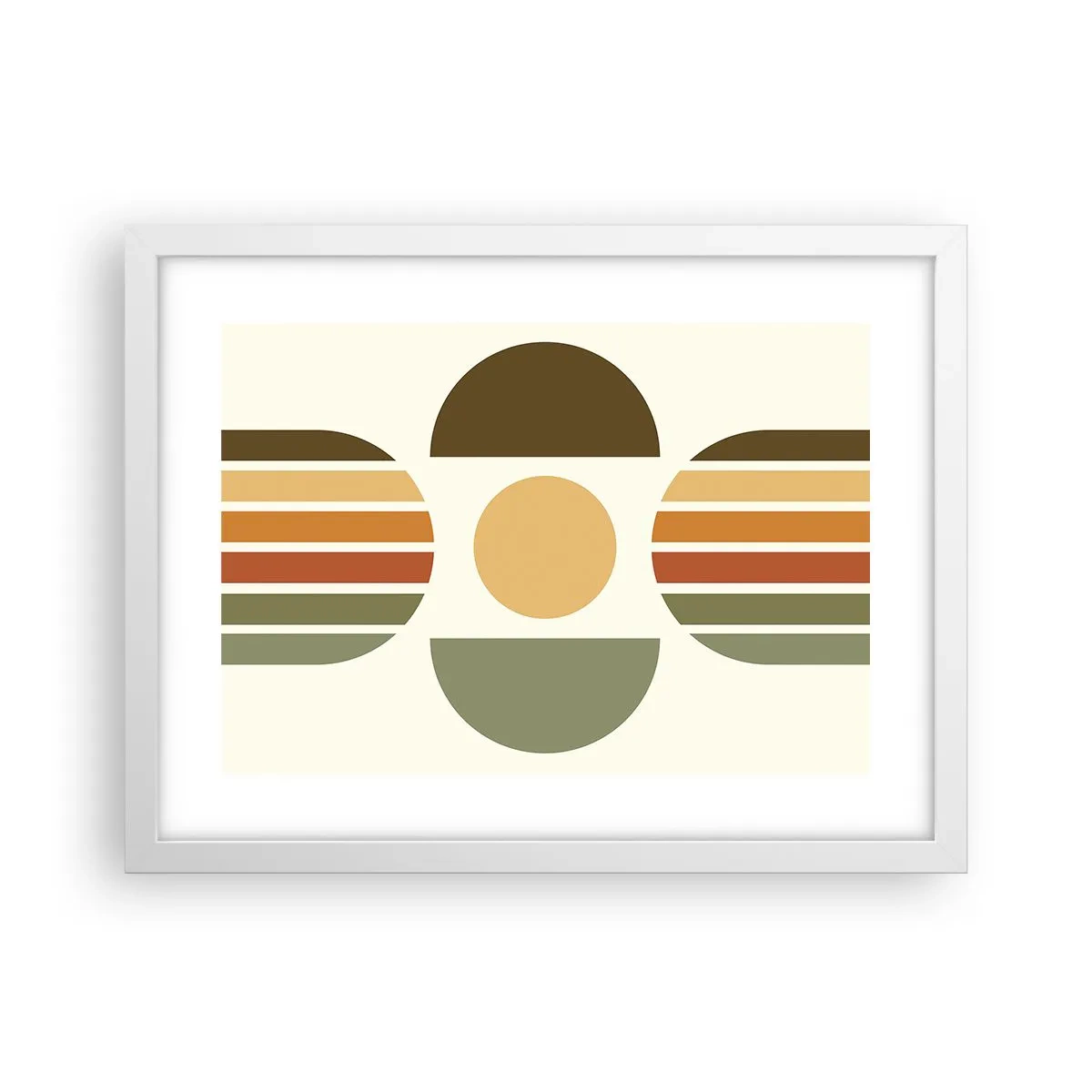 Affiche dans un cadre blanc - Poster - Dans les coulaurs de la terre - 40x30 cm