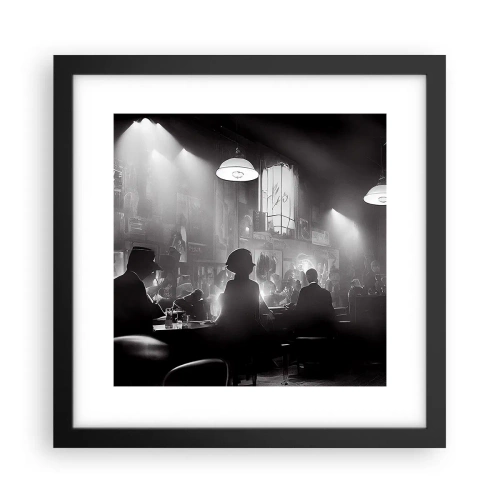 Affiche dans un cadre noir - Poster - Dans une ambiance jazz - 30x30 cm