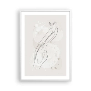 Affiche dans un cadre blanc - Poster - Trompe l'oeil - 50x70 cm