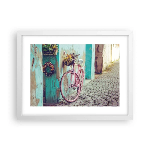 Affiche dans un cadre blanc - Poster - Je reviens tout de suite - 40x30 cm